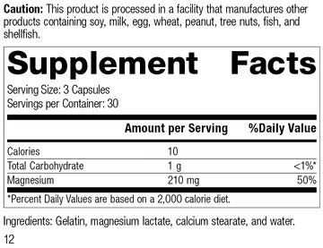 Standard Process Magnesium Lactate - 90 Capsules