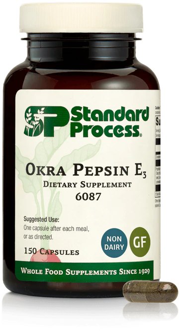 Standard Process - Okra Pepsin E3 - 150 Capsules – Ehealth Motion