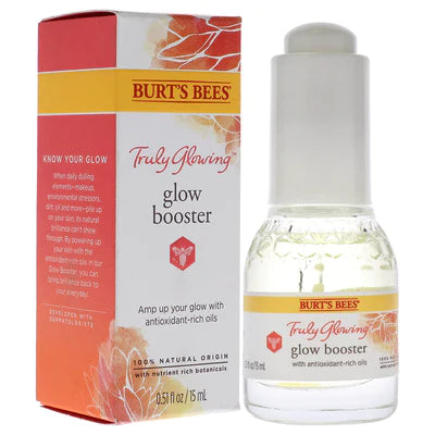 Burt's Bees Glow Booster Face Serum with Antioxidant-Rich Oils for Normal and Combination Skin, 0.51 oz