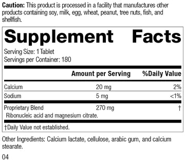 Standard Process - Ribonucleic Acid (RNA) - 180 Tablets