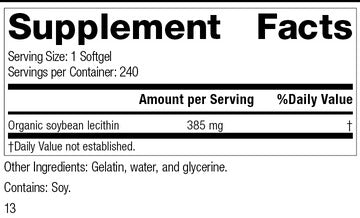 Standard Process Soy Bean Lecithin 240 Softgels