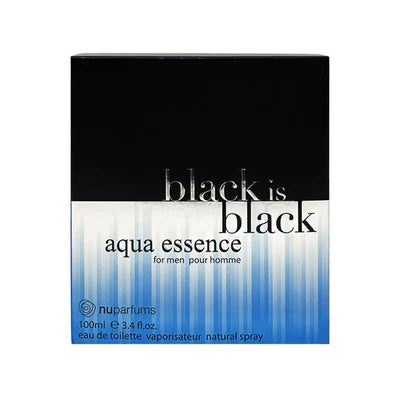 Black Is Black Aqua Essence Eau De Toilette for Men 3.4 fl Oz