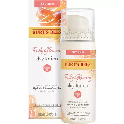 Burt's Bees Truly Glowing Day Lotion for Dry Skin, 1.8 oz