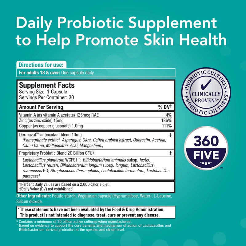 Bio360 Probiotics Skin Health Formula, 30 Vegetarian Capsules – Ehealth ...