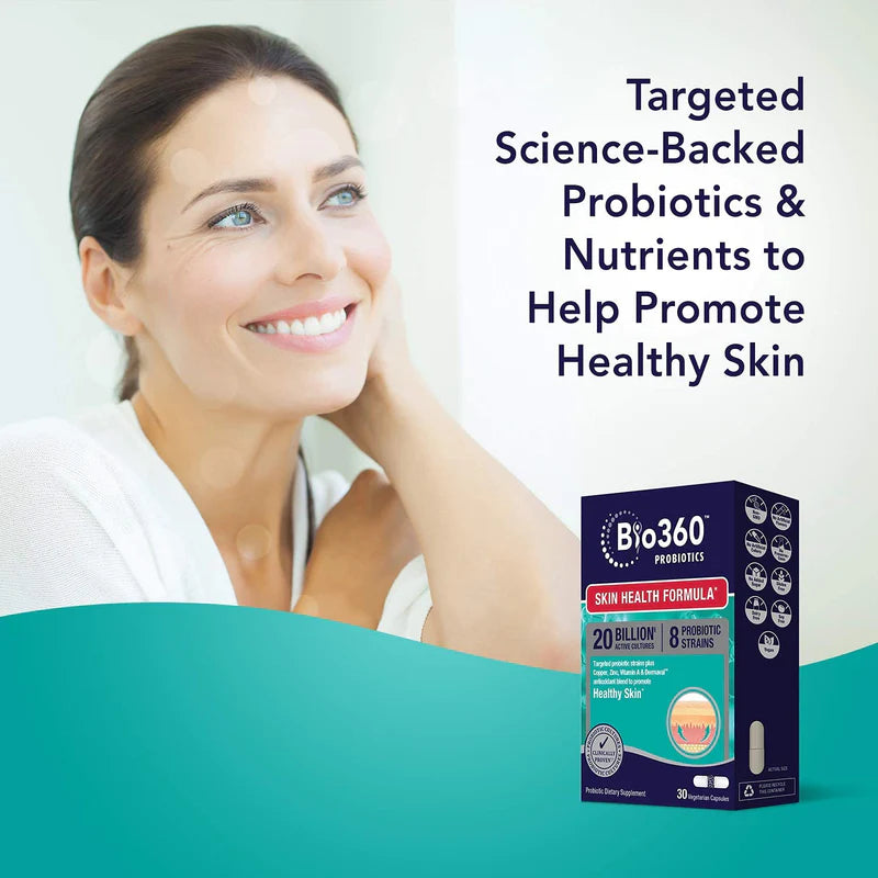 Bio360 Probiotics Skin Health Formula, 30 Vegetarian Capsules – Ehealth ...