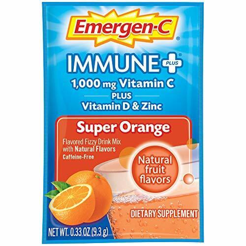 Emergen-C Immune Plus Super Orange Vitamin C +D & Zinc 30 packet Emergency
