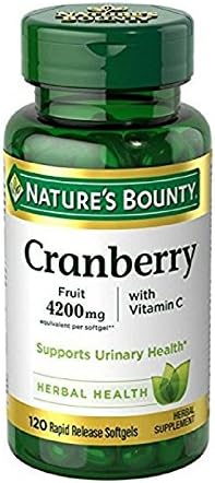 Nature's Bounty Cranberry Fruit 4200 mg, 120 Softgels