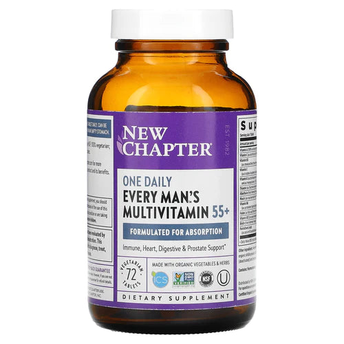 New Chapter Every Man's One Daily Multivitamin 55+, 72 Vegetarian Tablets