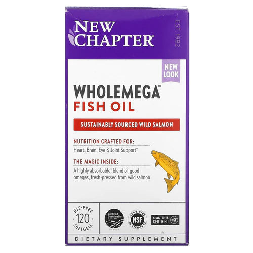 New Chapter Wholemega Fish Oil, 120 Softgels