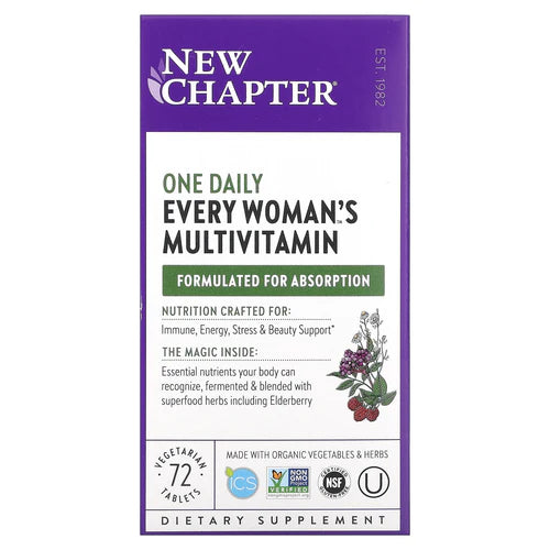 New Chapter Every Woman's One Daily Multivitamin, 72 Vegetarian Tablets