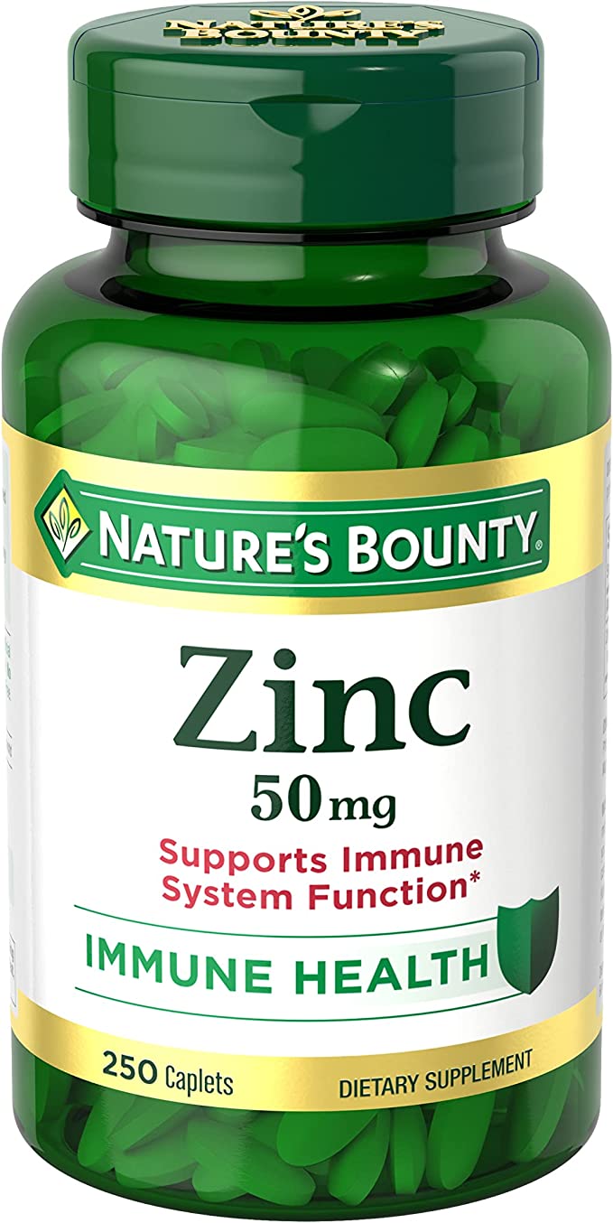 Nature’s Bounty Zinc 50mg Immune Support 250 Caplets