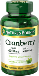 Nature’s Bounty Cranberry 4200mg With Vitamin C 50 Rapid Release Softgels