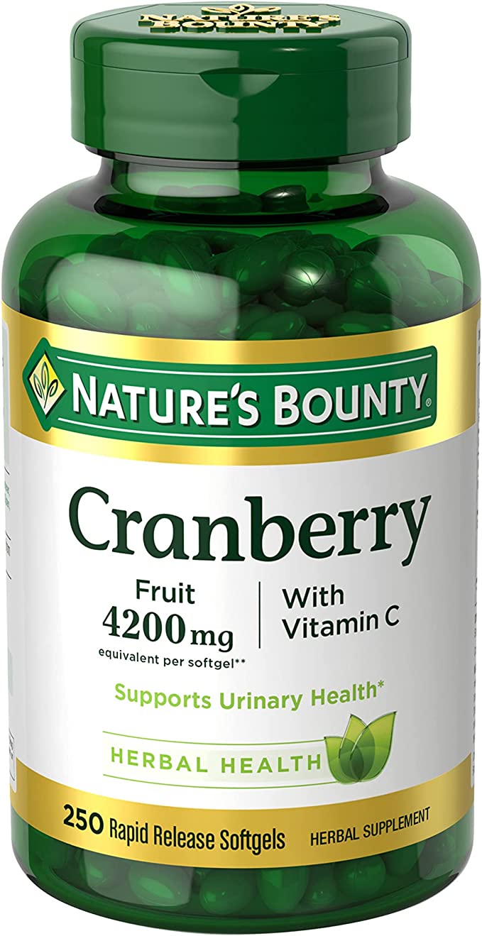 Nature’s Bounty Cranberry 4200mg With Vitamin C 50 Rapid Release Softgels