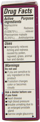 Opcon Allergy Relief Eye Drops, 0.5 oz