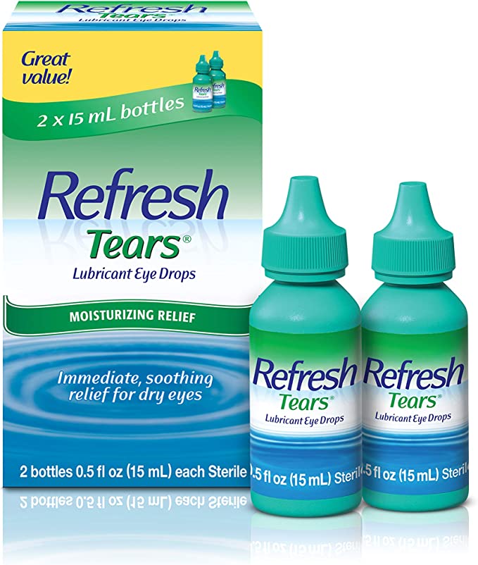 REFRESH TEARS lubricant eye drops 0.5 % Total 4 Bottles 15 ml