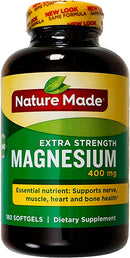 Nature Made Extra Strength MAGNESIUM 400 mg, 180 Softgels