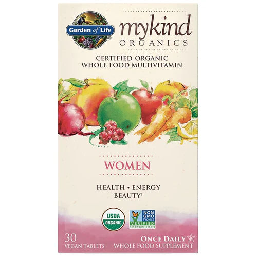 Garden of Life My Kind Organics Women's Multivitamin, 30 Vegan Tablets