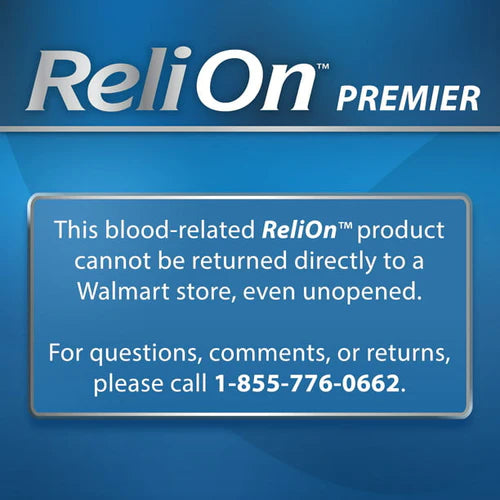 ReliOn Blood Glucose Test Strips for Self Testing | 100 Count