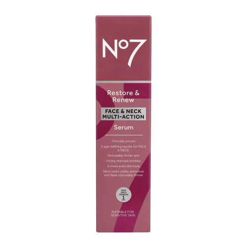 No7 Rstore & Renew Face & Neck Multi-Action Serurm 1.69oz (50ml) FREE SHIPPING!