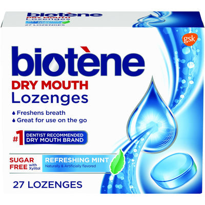 Biotene Dry Mouth Lozenges for Fresh Breath, Refreshing Mint, 27 Count - WorldwSellers