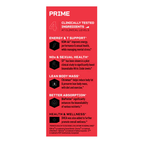 Mdrive Prime Testosterone Support, 60 Capsules