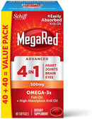 Megared Advanced 500mg Omega 3s, 80 Count