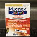 Mucinex Children's Cough & Chest Congestion Orange Creme 12 Packets - Ehealth Motion