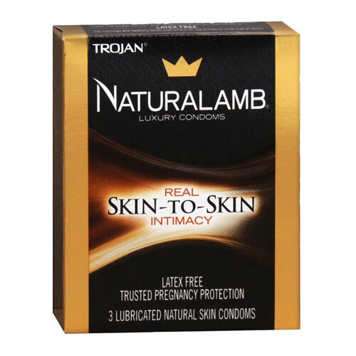 Trojan Naturalamb Luxury Lubricated Natural Skin Condoms 3 each