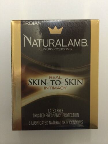 Trojan Naturalamb Luxury Lubricated Natural Skin Condoms 3 each