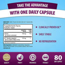 Daily Probiotic Capsule - Digestive Advantage 80 Capsules, Survives 100x...