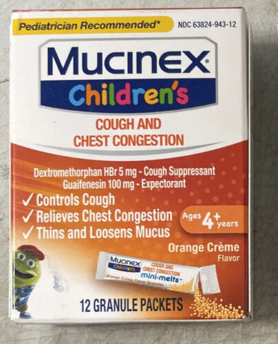 Mucinex Children's Cough & Chest Congestion Orange Creme 12 Packets - Ehealth Motion